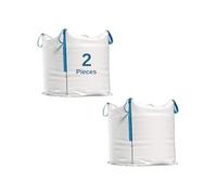 Erfu Big Bag Sac de Transport 90 x 90 x 90 cm - Capacité 1000 kg | Sac en Polypropylène Tissé avec 4 Poignées de Levage | pour Gravats | Bois, Sable, Déchets de Jardin (2)