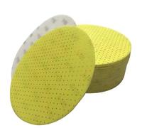 Erfu Disques Abrasifs Girafe Ø225mm Grain Jaune Perforé | Compatible Flex Girafe - Auto-adhésif - Papier Abrasif pour Ponceuse Murale et Plafond - 25 Pièces (P150)