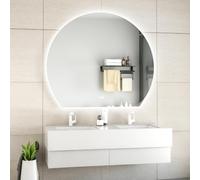 Erfu Miroir LED Anti-Buée 120x100 cm Ovale Miroir de Salle de Bain Tactile