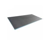 Erfu Panneau de construction XPS -2 pièce 1300x600 mm rd: 1,55 (=1,56m²) | Plaque de Construction Étanche pour Salle de Bain et Toilette | Isolation Mur et Sol (Gris, 1300x600x50mm)