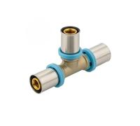 ERFU Té Réducteur à Sertir Multicouche - Certifié DVGW, Multi-Profils U/H/TH - Raccord en T de Laiton Durable pour Plomberie (20 x 20 x 16 mm)