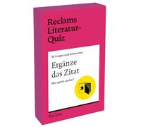 Ergänze das Zitat. Wie geht's weiter? 50 Fragen und Antworten für Büchermenschen: Berühmte Zitate aus Literaturklassikern vervollständigen - wertige Box mit 50 Quizfragen - 14-99 Jahre
