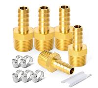 ERGAOBOY 10 pièces 12mm OD Barb à 1/2 "connecteurs BSP mâles, raccords de Compression de cannelure de Tuyau en Laiton