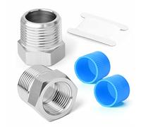 ERGAOBOY 2 pièces 1/8 "femelle BSP à 3/8" BSP mâle forgeage réducteur douille hexagonale, adapté pour le raccordement de tuyaux