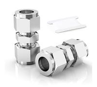 ERGAOBOY 2 pièces 10mm OD x 10mm OD 304 raccord de tuyau de compression en acier inoxydable, Heay Duty 304 raccord de compression en acier inoxydable