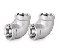 ERGAOBOY 2 pièces 304 connecteurs coudés à 90 degrés en acier inoxydable, raccords de tuyauterie BSP femelles 1 "x 1"