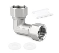 ERGAOBOY 2 pièces coude à 90 degrés en acier inoxydable 304, 2 extrémités, connecteur flexible et mobile, 3/4" raccords femelles pour pulvérisateur, robinet d'équerre, bras de douche