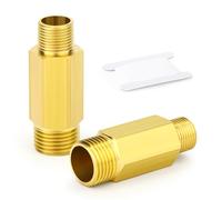 ERGAOBOY 2 pièces raccord de tuyau en laiton réducteur long raccord, 1/4" BSP - 1/2" BSP mâle longueur 60 mm connecteur d'extension