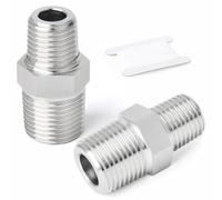ERGAOBOY 5 Pcs 1/2" x 1/4" BSP Mâle Cold Heading Mâle Mâle Réducteur Raccords hexagonaux, Inox 304 Raccords de tuyauterie Raccords