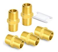 ERGAOBOY 5 pièces 1/2 "x 1/2" en laiton BSP mâle Hex mamelon raccord, mâle à mâle connecteur droit
