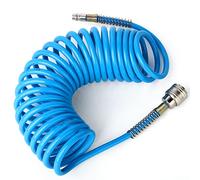 ERGAOBOY Blue 8mm OD PU Air Spiral Flexible, 10M longueur avec raccords d'accouplement d'outil pneumatique