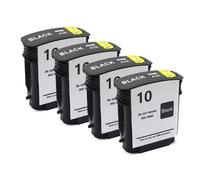 eRgDFS 1 2 3 4 Set Cartouche à Encre Compatible Compatible avec DesignJet 500 500PS 800 800P(10BK 4pcs)