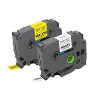 eRgDFS 1PCS Compatible avec Bande d'étiquette étiquette tze Flexible FX231 FX221 FX211 FX241 FX251 FX63(Black on Yellow)