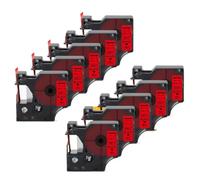 eRgDFS 20pk Compatible avec Le Bande d'étiquette D1 Couleurs Mixtes de 12 mm Manager d'étiquette 160 280 420p Machine d'étiquette(20PK Black on Red)