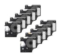 eRgDFS 20pk Compatible avec Le Bande d'étiquette D1 Couleurs Mixtes de 12 mm Manager d'étiquette 160 280 420p Machine d'étiquette(20PK White on Clear)
