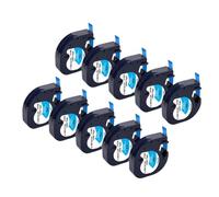 eRgDFS 5 / 10pk 91201 91202 12267 Tape d'étiquette 12mm 91222 91332 91200 91203 Compatible avec Le Fabricant d'étiquettes de Style LT-100H(10PK Plastic Blue)