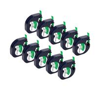 eRgDFS 5 / 10pk 91201 91202 12267 Tape d'étiquette 12mm 91222 91332 91200 91203 Compatible avec Le Fabricant d'étiquettes de Style LT-100H(10PK Plastic Green)