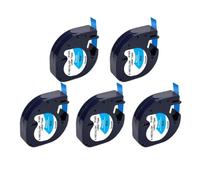 eRgDFS 5 / 10pk 91201 91202 12267 Tape d'étiquette 12mm 91222 91332 91200 91203 Compatible avec Le Fabricant d'étiquettes de Style LT-100H(5PK Plastic Blue)