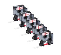 eRgDFS 5 Pack Compatible avec D1 45013 Black on White 12 mm Étiquettes Tapes LabelManager LM 160 420p 280(5PK Red on Clear)