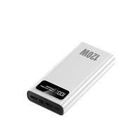 eRgDFS Affichage numérique de capacité de la Banque 200000mAH 120W de Puissance Superbe Compatible Rapide avec 15 14(White 200000mAh)