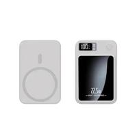 eRgDFS Banque d'alimentation magnétique sans Fil 100000mAh 22 W, Adaptateur Externe Portable Rapide Compatible avec(White 50000mAh)