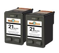 eRgDFS Blk Ink Cartridge 2-PK Compatible avec 21 C9351AN pour Les imprimantes de Bureau F2180 D1460 D1560