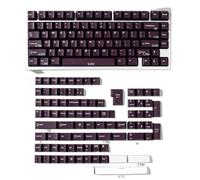 eRgDFS Capuchons de Touches en PBT, Profil Double Injection, Violet translucide, Compatible avec commutateurs MX, Clavier mécanique Alice 7u