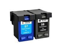 eRgDFS Cartouche à Encre de Remplacement Compatible 56xl 57xl Fonctionne avec DeskJet 450 450CBI 450CI 450WBT F4140 F4180 5150 5550 Printers Ink Alternative(1BLACK 1COLOR)