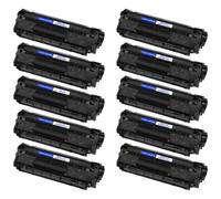 eRgDFS Cartouche de Toner Noire Compatible avec l'imprimante Laser Q2612A 12A 1020 1022n 3050 3052, 1PK à 10PK(10Pack Q2612A)