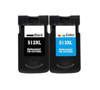 eRgDFS Cartouche d'encre Compatible 3PK pour PG512 CL513 Fonctionne avec MP230 MP240 MP250 MP270 MP480 MX350 IP2700(1SET)