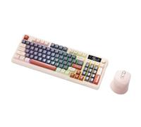 eRgDFS Clavier de Jeu sans Fil avec écran, Connexion bimode, Liaison Multi-appareils, Ergonomique, Compatible avec 5420(Coffee Kit)