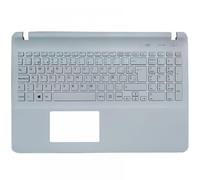 eRgDFS Clavier Espagnol Compatible avec Ordinateur Portable avec Repose-Mains Compatible avec Les modèles SVF152C29V SVF152A29U SVF152C29U SVF152C29W SVF152C29X SVF152A29L SVF152C29L(White)