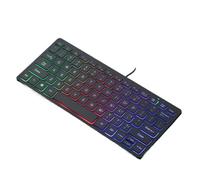 eRgDFS Clavier Filaire M70 Mince, Couleur éblouissante, Capuchons de Touches translucides, clic de Basse, rvb, Compatible avec(Mixed Light)