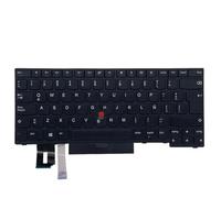 eRgDFS Clavier rétro-éclairé Compatible avec Les Ordinateurs Portables E480 E490 T480S L480 T490 T495 L380 L390 L490 P43S Lispation espagnole Latin(Black Without BL)