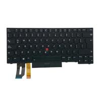 eRgDFS Clavier rétro-éclairé Compatible avec Les Ordinateurs Portables E480 E490 T480S L480 T490 T495 L380 L390 L490 P43S Lispation espagnole Latin(Black with BL)