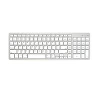 eRgDFS Clavier sans Fil 5.0 2.4 ghz, 102 Touches, compatibles avec Tablette, USB C, Rechargeable, Accessoires PC(White)