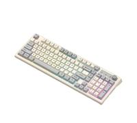 eRgDFS Clavier sans Fil 98 Touches Rainbow Light 2.4G, Connexion Double Mode, Multifonction, Compatible avec Ordinateur Portable(Gray)