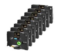 eRgDFS Compatible avec 4/8 Pack Black 12 mm étiquette TZE-334 TZ-344 TZE354 Label PT-D600 D400(8PK)