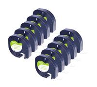 eRgDFS Compatible avec 5 ou 10 Paquet de Noir Auto-adhésif sur Papier Blanc l ABEL t Apes 12 mm imprimantes(10PK)