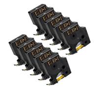 eRgDFS Compatible avec D1 45013 45010 45018 Machines d'étiquetage LM160 LM420P 5 Pack ou 10 mm(10PK Gold on Black)