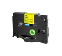 eRgDFS Compatible avec Divers étiquettes Noir sur Bande Blanche 12 mm Tze-S231 S621 TZS131 TZS251 Étiquette adhésive(Black on Yellow)