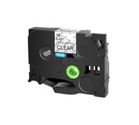 eRgDFS Compatible avec Divers étiquettes Noir sur Bande Blanche 12 mm Tze-S231 S621 TZS131 TZS251 Étiquette adhésive(Black on Clear)