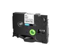 eRgDFS Compatible avec Divers étiquettes Noir sur Bande Blanche 12 mm Tze-S231 S621 TZS131 TZS251 Étiquette adhésive(Black on White)
