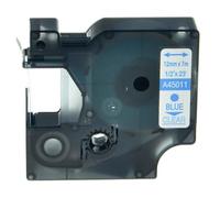 eRgDFS Compatible avec la Bande d'étiquette D1 45010 45013 en 6 mm 9 mm 12 mm avec Le gestionnaire d'étiquette 100 150 200 250 Imprimante d'écrivain(Blue Print on Clear)