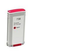 eRgDFS Compatible avec la Cartouche à Jet d'encre Designjet Jet T950 T850 Pigment Encre 738xl 676M6A 676M7A 676M8A 498N8A(Cyan-130ML)