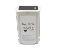 eRgDFS Compatible avec la Cartouche d'encre 70 70 avec Un Colorant à Puce Ink Design Jet Z2100 Z3100 Z3200 Z5200 Z5400 Série(Matte Black)