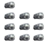 eRgDFS Compatible avec la Cartouche d'étiquette M21-250-488 Black on-White 6,35 mm x 6,4 m(10pcs)