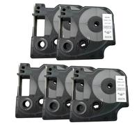 eRgDFS Compatible avec LabelManager 160 100 150 200 Black on White 1/2 Pouce x 23 Pieds Comprend 5 Cartouches D1 Ruban d'étiquette 45013 S0720530