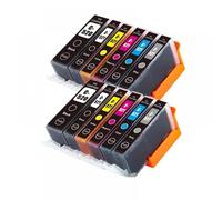 eRgDFS Compatible avec Les Cartouches d'encre PGI 520 CLI 521 série IP3600 IP4600 IP4700 MP540 MP550 MP560 MP620 MP630 MP640 MP980 MX860(2SET 12PCS)