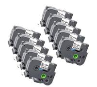 eRgDFS Compatible avec l'étiquette TZE161 TZ161 10 Pack 36 mm Ruban Transparent laminé